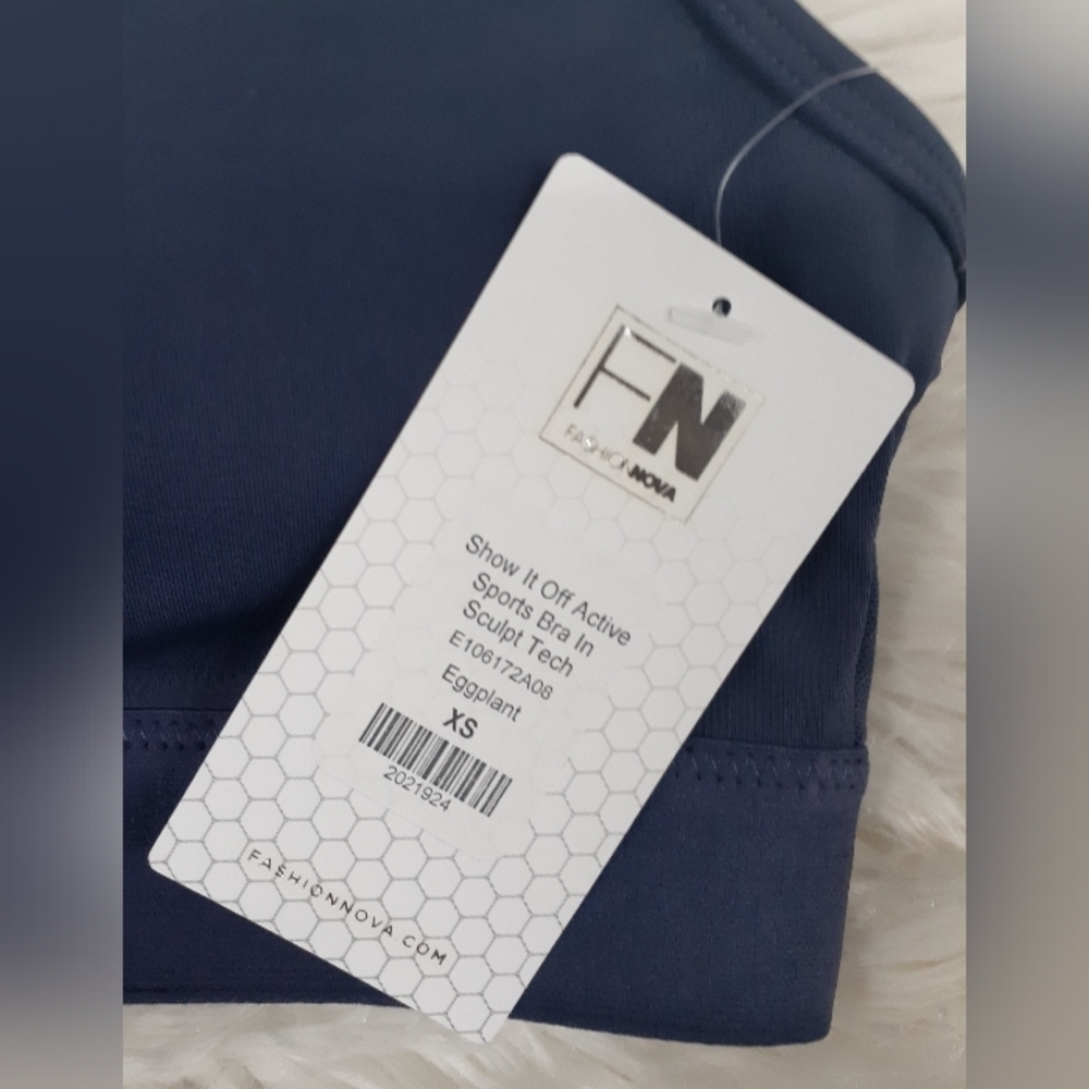 Fashion Nova Blue Sports Bra Size XS - Picture 3 of 3